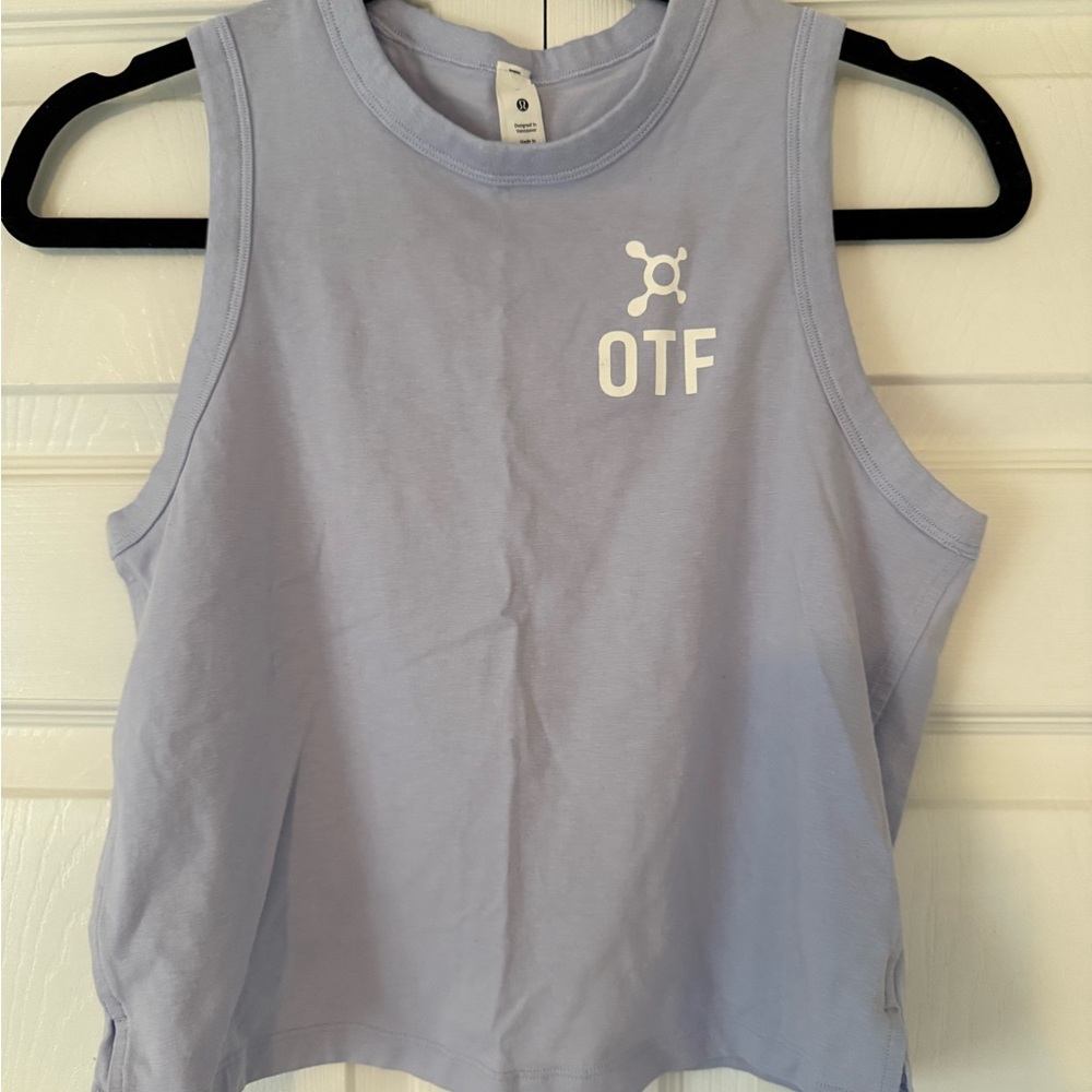 Lululemon classic fit cotton blend / Orangetheory Lavender Tank Top